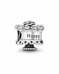 Pandora Moments Silver Birthday Cake Charm Women