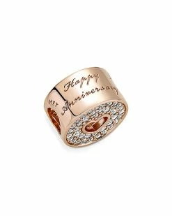 Pandora Moments 14K Rose Gold Plated CZ Happy Anniversary Charm Women -Pandora Sales Store 6030529047 RLLD 4