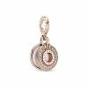Pandora Signature 14K Rose Gold Plated CZ Crown Charm Women