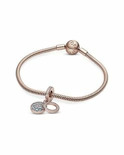 Pandora Moments 14K Rose Gold Plated CZ Circle Charm Women -Pandora Sales Store 6030529053 RLLD 5