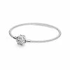 Pandora Moments Silver CZ Mesh Snowflake Bracelet Women