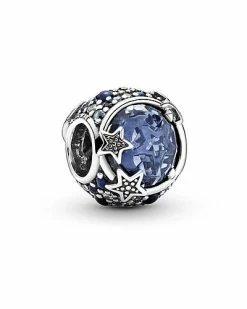 Pandora Moments Silver Crescent Moon & Star Charm Women