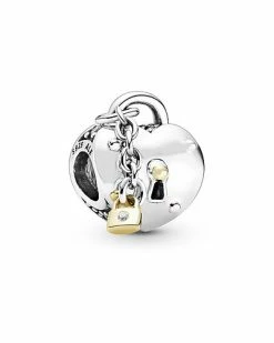 Pandora Moments 14K & Silver CZ Heart Charm Women
