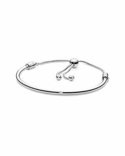 Pandora Moments Silver CZ Bangle Bracelet Women