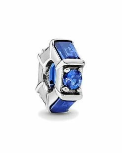 Pandora Timeless Silver Crystal Ice Cube Spacer Charm Women