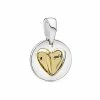 Moments Pandora Shine & Silver Spinning Heart Dangle Charm Women