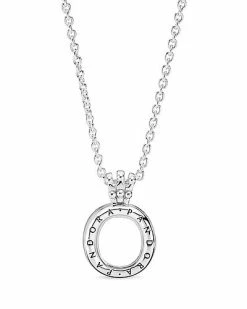 Pandora Moments Silver Crown O Locket Necklace Women