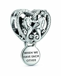 Pandora Moments Silver Seahorse Heart Charm Women