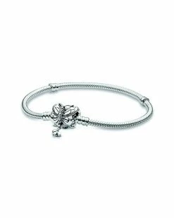 Pandora Moments Silver CZ Snake Chain Bracelet Women
