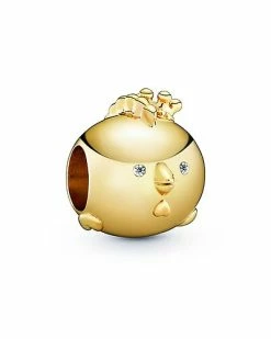 Pandora Moments 14K Plated CZ Chinese Zodiac Rooster Charm Women