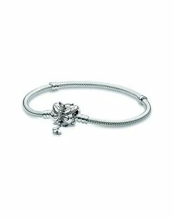 Pandora Moments Silver CZ Snake Chain Bracelet Women
