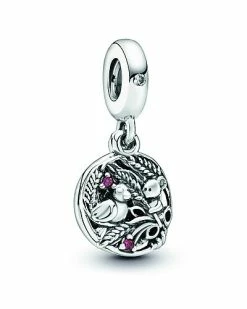 Pandora Moments Silver CZ Wheatfield Charm Women