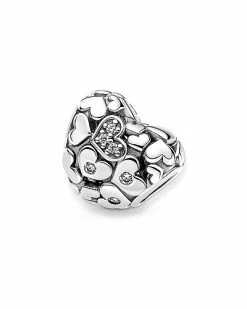 Pandora Moments Silver CZ Heart Charm Women 9 Pandora Moments Silver CZ Heart Charm Women -Pandora Sales Store 6030551082 RLLD 4