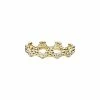 Pandora 18K Over Silver CZ Flower Crown Ring Women