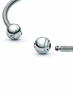 Pandora Moments Silver Bangle Bracelet Women -Pandora Sales Store 6030565160 RLLD 4