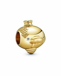 Pandora Moments 14K Plated CZ Chinese Zodiac Snake Charm Charm Women