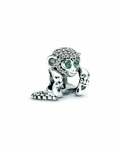 Pandora Moments Silver CZ Monkey Charm Women