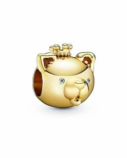 Pandora Moments 14K Plated CZ Chinese Zodiac Dog Charm Charm Women