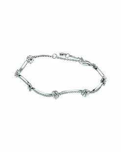 Pandora Moments Silver CZ Daisy Bracelet Chain Women