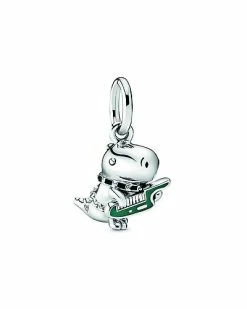Pandora Moments Silver Punk Dinosaur Charm Women