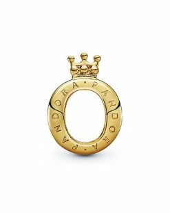 Pandora Signature 14K Plated Crown O Charm Women