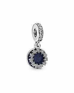 Pandora Moments Silver CZ Dangle Charm Women