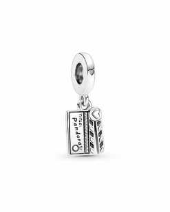 Pandora Silver Enamel Movie Clapperboard Dangle Charm Women
