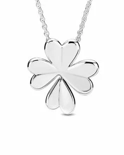 Pandora Silver Lucky Four-Leaf Clover Necklace Women