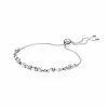 Pandora Silver Sparkling CZ Ice Cube Slider Tennis Bracelet Women
