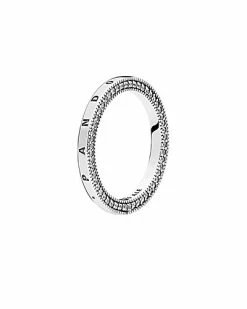 Silver CZ Signature Hearts Of Pandora Ring Women