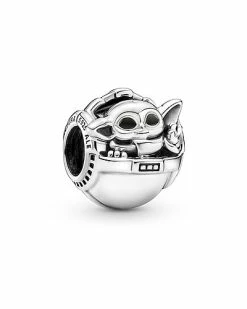 Pandora X Star Wars Silver Grogu & Crib Charm Women