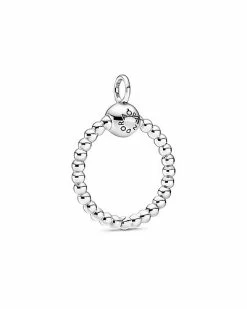 Pandora Moments Silver Beaded O Pendant Women