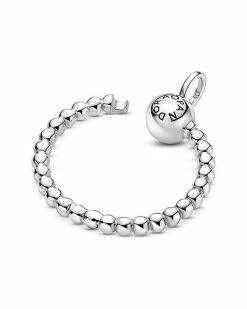 Pandora Moments Silver Beaded O Pendant Women -Pandora Sales Store 6030704630 RLLD 3