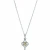 Pandora Moments 14K & Silver CZ Key Necklace Women