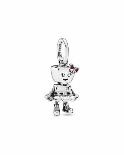 Pandora Silver Punk Robot Girl Charm Women