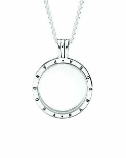 Pandora Floating Lockets Silver Logo Necklace Women