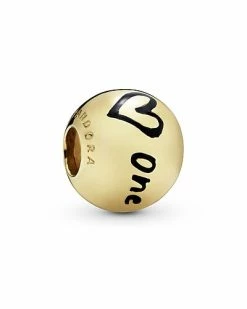 Pandora Shine Polished Script & Heart Charm Women