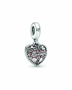 Pandora Moments Silver CZ Family Charm Women