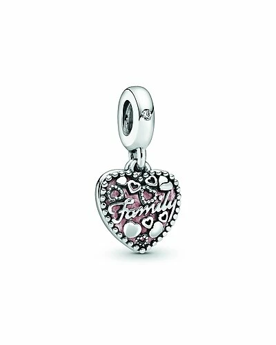 Pandora Moments Silver CZ Family Charm Women 1 Pandora Moments Silver CZ Family Charm Women
